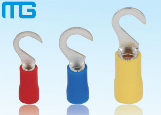 Cina HV Series Pre - Insulated Wire Terminals Hook - Shape Soldless Compression Cable Lugs pemasok
