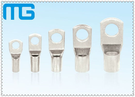 Cina High Voltage Tinned Copper Cable Lugs 36KV 18mm - 200mm Length Ring Type Lugs pemasok