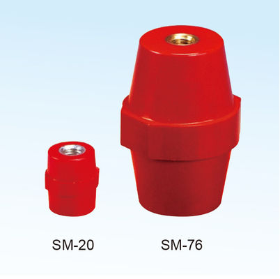 Cina SM / TSM Type Bus Support Insulators , Zn Plated Red Bus Bar Insulators pemasok