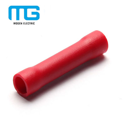 Cina Red PVC Insulated Wire Butt Connectors / Electrical Crimp Connectors pemasok