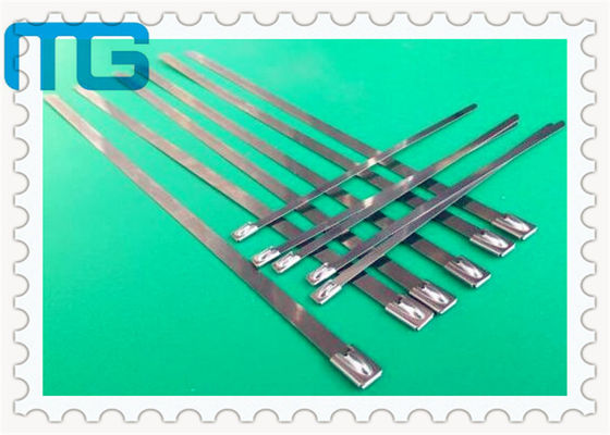 SS 304 316 Ikatan Kawat Stainless Steel, Alam Warna Diri Mengunci Kabel Ikatan Kabel Aksesoris pemasok