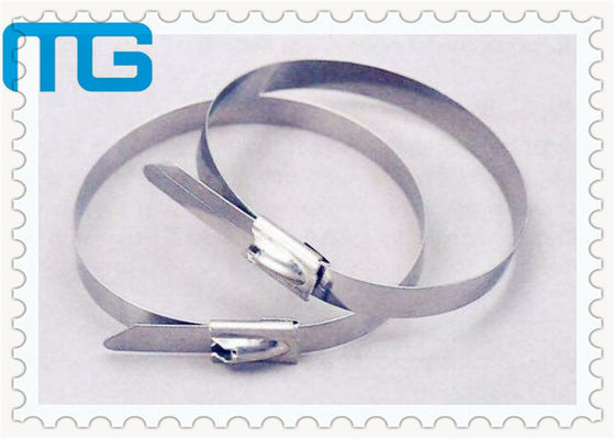 SS 304 316 Ikatan Kawat Stainless Steel, Alam Warna Diri Mengunci Kabel Ikatan Kabel Aksesoris pemasok