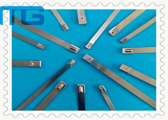 Bola Lock Stainless Steel Locking Ties, SS Zip Ties Untuk Bundle Tube / Post Aksesoris Kabel pemasok